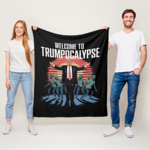 Couverture Polaire Bienvenue à Trump-ocalypse Funny Trump Halloween