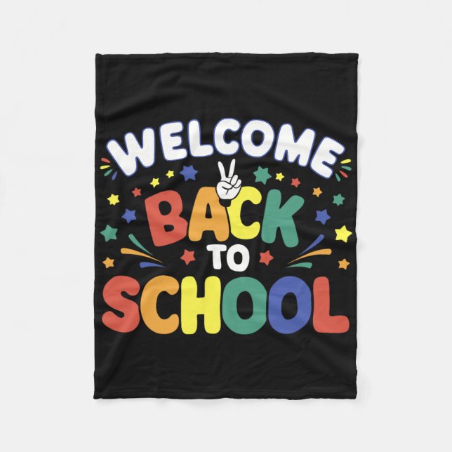 Couverture Polaire Bienvenue de retour à l'école pour les enseignants (Devant)