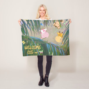 Couverture Polaire Bienvenue petite jungle de la nurserie à thème
