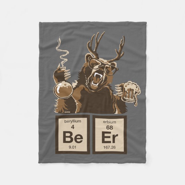 Couverture Polaire Bière découverte par ours de chimie (Devant)