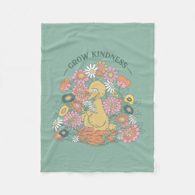 Couverture Polaire Big Bird | Grow Kindness Floral Graphic (Devant)