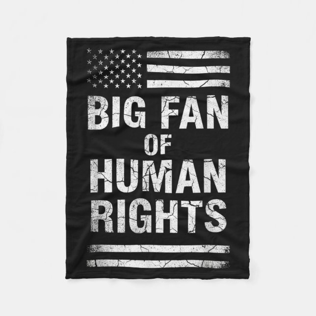 Couverture Polaire Big Fan Of Human Rights Distressed American Flag A (Devant)