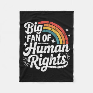 Couverture Polaire Big Fan Of Human Rights, Social Justice, Equality 