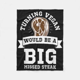 Couverture Polaire Big Missing Steak Funny Meat Mater Barbecue Anti V
