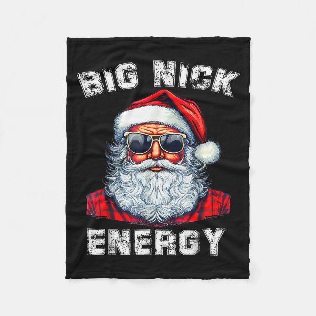 Couverture Polaire Big Nick Energy Funny Santa Christmas  (Devant)