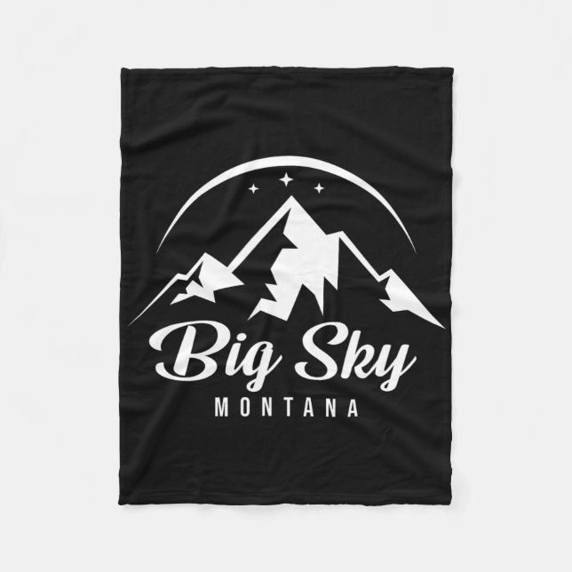 Couverture Polaire Big Sky Montana Station de ski Ski Snowboard (Devant)