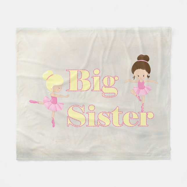Couverture Polaire Big Soeur Danser Ballerina (Devant (Horizontal))