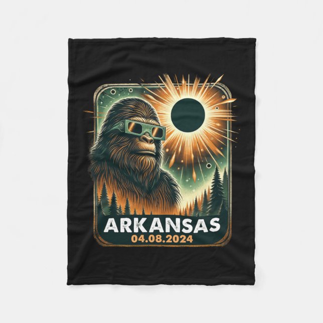 Couverture Polaire Bigfoot Arkansas Total Solaire Eclipse 2024 Porter (Devant)