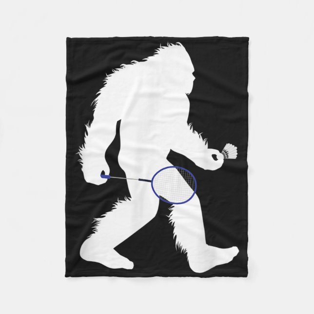 Couverture Polaire Bigfoot Badminton Player Sasquatch Shuttle (Devant)