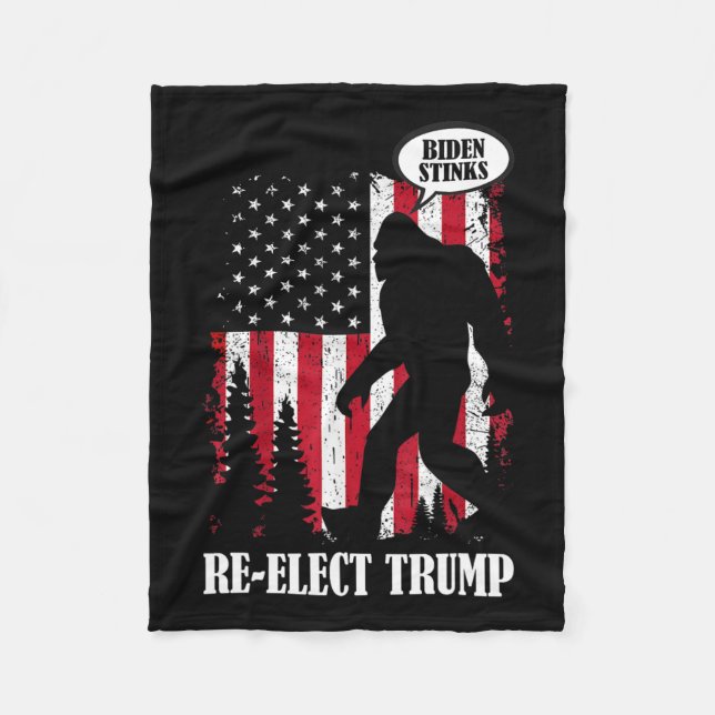 Couverture Polaire Bigfoot Dit Que Biden Stinks (Devant)