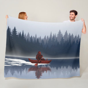 Couverture Polaire Bigfoot Lake Canoe Forêt sauvage de pins