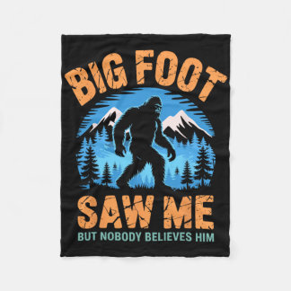 Couverture Polaire Bigfoot M'a Vu Drôle Sasquatch Rétro Gros Pied Pou