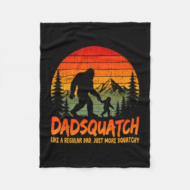 Couverture Polaire Bigfoot papa dadsquatch comme un papa régulier pèr (Devant)