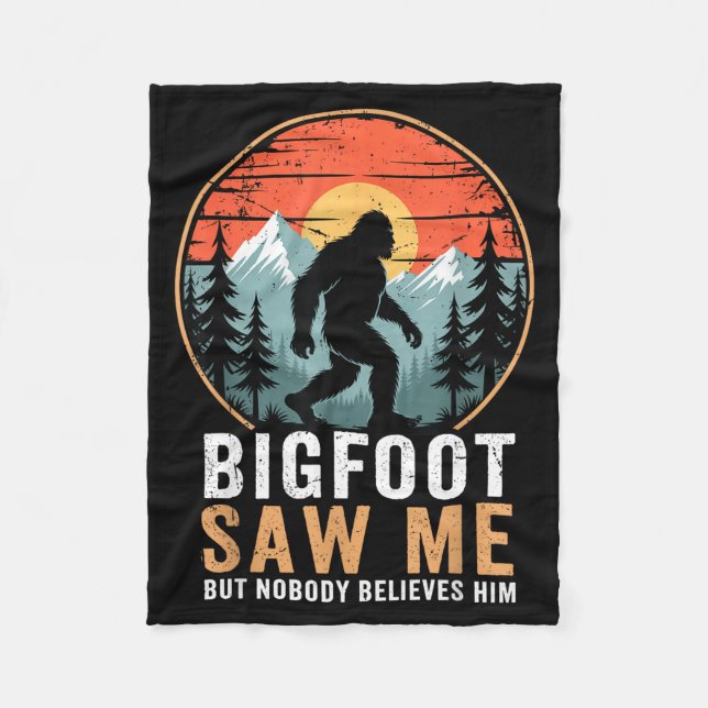 Couverture Polaire Bigfoot Saw Me But Nobody Believes Him Humor Funny (Devant)