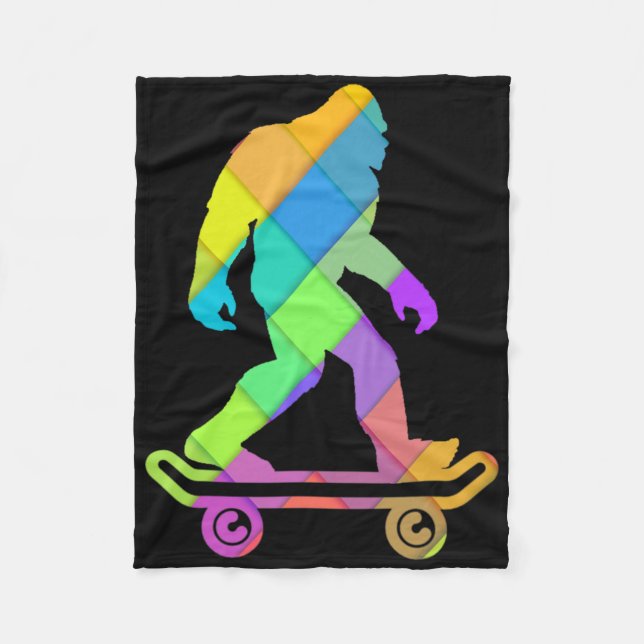 Couverture Polaire Bigfoot Tie Dye Hippie Skateboarders Sasquatch Ska (Devant)