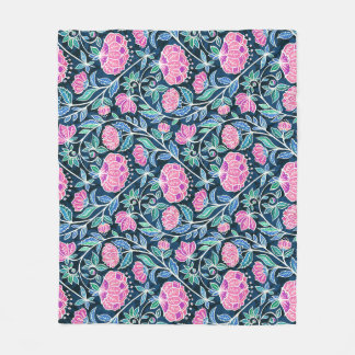 Couverture Polaire Bijou Toned Boho Chalk Chintz motif floral