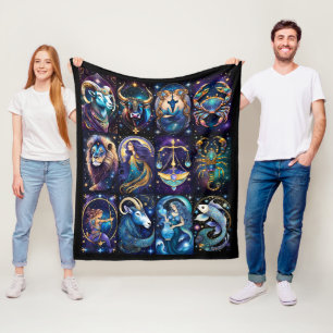 Couverture Polaire Bijoux Galaxie Zodiac
