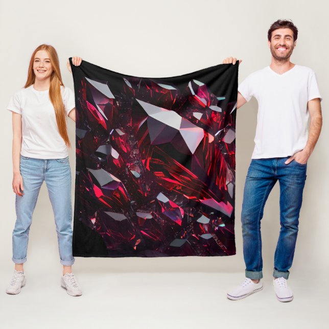 Couverture Polaire Bijoux Gemstone Ruby imprimé (En situation)