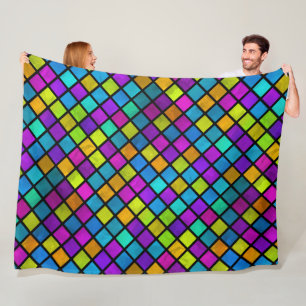 Couverture Polaire Bijoux multicolore Mosaic Design Aquarelle