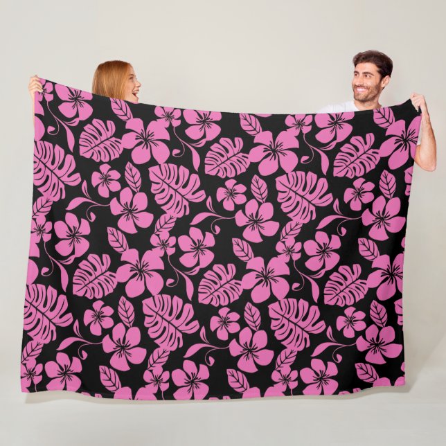 COUVERTURE POLAIRE BIKINI ROSE (NOIR/ROSE) (En situation)