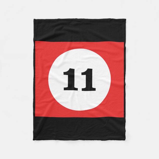 Couverture Polaire Billard rouge Billard Ball #11 Groupe de correspon (Devant)