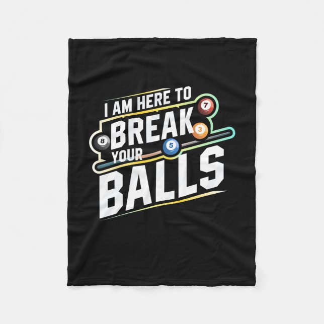 Couverture Polaire Billard Snooker Est Là Pour Briser Vos Ballons (Devant)