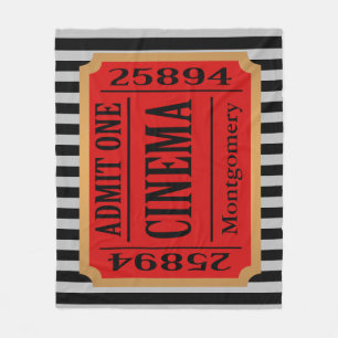 Couverture Polaire Billet cinéma maison Studios et bandes de films