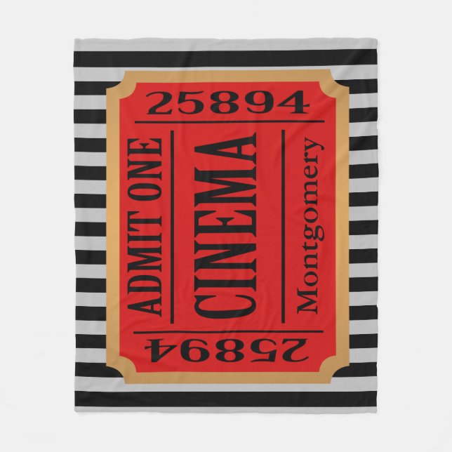 Couverture Polaire Billet cinéma maison Studios et bandes de films (Devant)