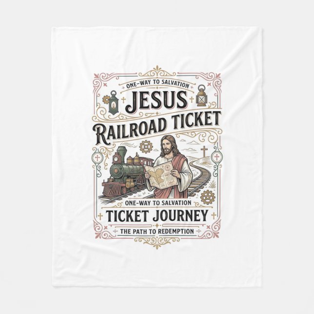 Couverture Polaire Billet de train Jésus Voyage Billet de train Jésus (Devant)