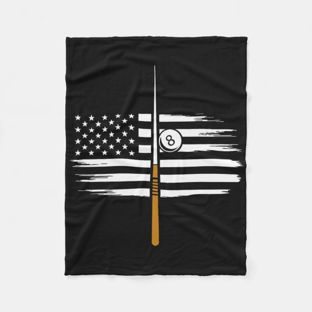 Couverture Polaire Billiard Pool Player Billiards Table Etats-Unis Am (Devant)