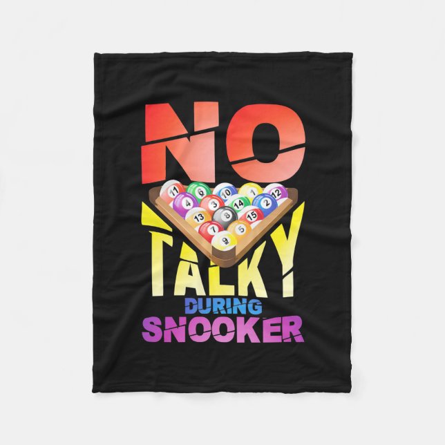 Couverture Polaire Billiards Player | No Talky During Snooker (Devant)