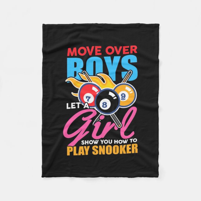Couverture Polaire Billiards Player | This Girl Plays Billiards (Devant)