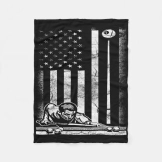 Couverture Polaire Billiards Pool American US Drapeau Juillet 4