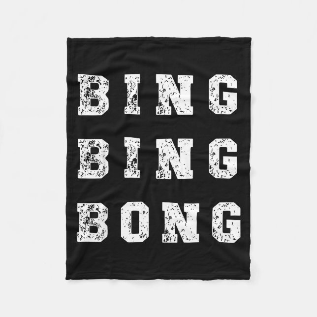 Couverture Polaire Bing Bing Bong Funny Retro Distressed Quote  (Devant)