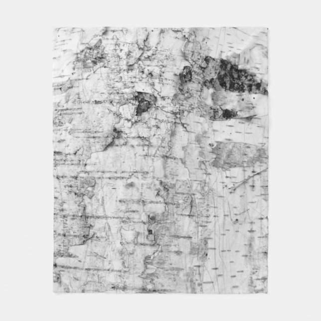 Couverture Polaire Birch bark pattern fleece blanket (Devant)