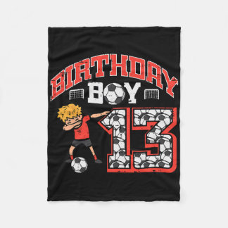 Couverture Polaire Birthday Boy 13 Soccer Dab 13th Year Old Bday Spor