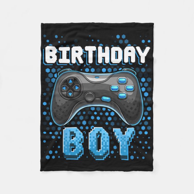 Couverture Polaire Birthday Boy Video Game Controller Birthday Gamer  (Devant)