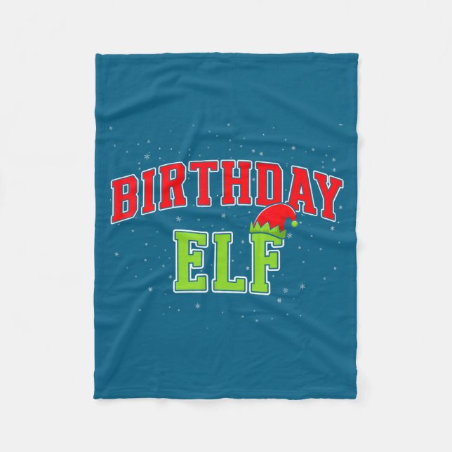 Couverture Polaire Birthday Elf Christmas Family Matching Group Xmas  (Devant)