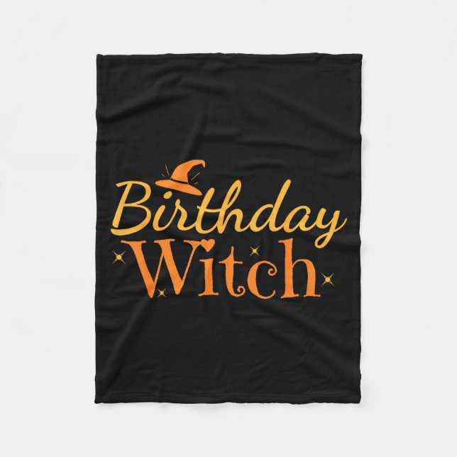 Couverture Polaire Birthday Witch Funny Halloween Shirt  (Devant)