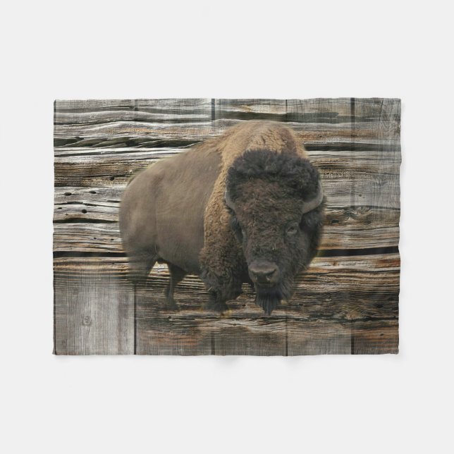 Couverture Polaire Bison de bois (Devant (Horizontal))