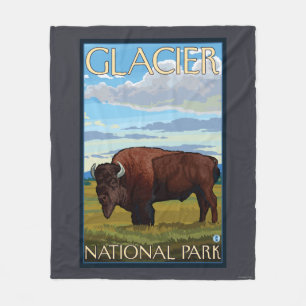 Couverture Polaire Bison Scene - Glacier National Park, MT