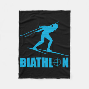 Couverture Polaire Bizarre Biathlon Cible Sport Biathlète Tir Sk