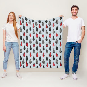 Couverture Polaire Bizarre Pluie Et Baisse De Sang Encre Motif Rouge