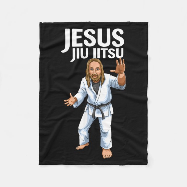 Couverture Polaire BJJ Jésus Jiu-Jitsu Brésilien (Devant)