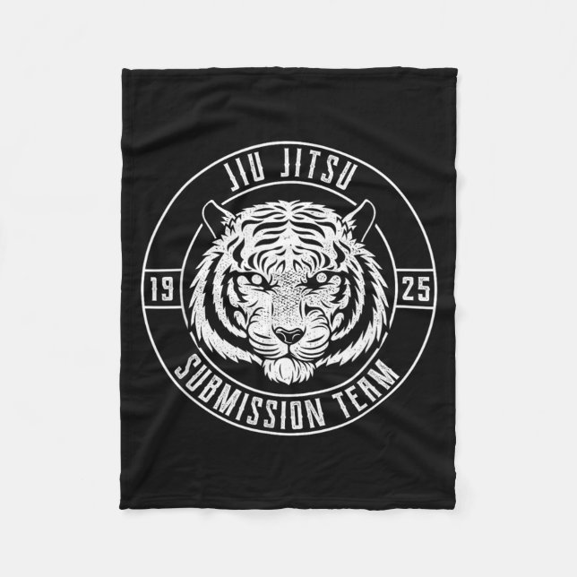 Couverture Polaire BJJ Tiger - Jiu Jitsu Brésilien et Grappling (Devant)