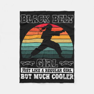 Couverture Polaire Black Belt Girl Karate Black Belt Promotion Black