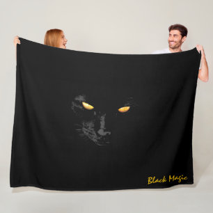 Couverture Polaire Black Cat Magic chic personnalisable