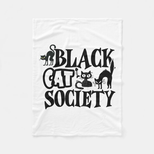 Couverture Polaire Black Cat Society (Devant)