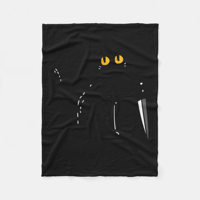 Couverture Polaire Black Cat What Knife Funny Murderous Halloween Pet (Devant)