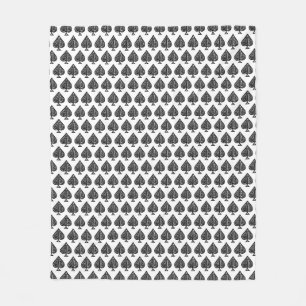 Couverture Polaire Black Jouer Symbole de carte pique forme Lino coup